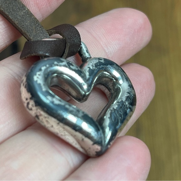 Brighton brown leather croc print shoulder bag with silver tone hardware - Picture 7 of 8